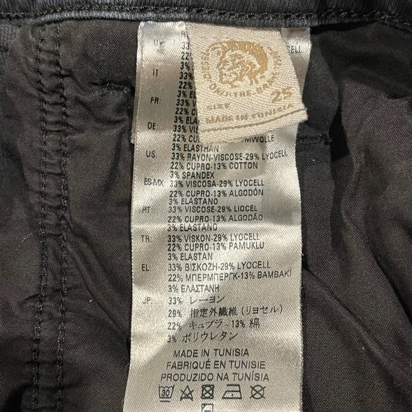 Diesel Fayza Relaxed Boyfriend Jeans Womens 25 Low Waist Ankle Cropped Barrel - Picture 5 of 10